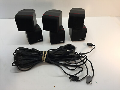 #ad 3 Bose Double Cube Reline Speakers with Cables $64.08