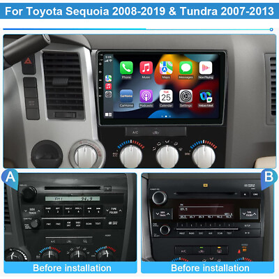 #ad Car Stereo Radio GPS Navi Carplay For Toyota Tundra Sequoia JBL Sound System $139.90