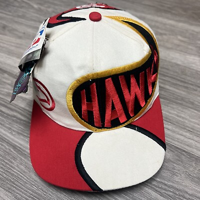 #ad Vintage 90s Drew Pearson Atlanta Hawks Snapback Hat Cap NBA RARE Basketball $440.00