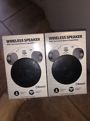 #ad 2 Wireless Speaker Surround Sound Capabilities Bluetooth 49.2ft Rechargeable $23.99