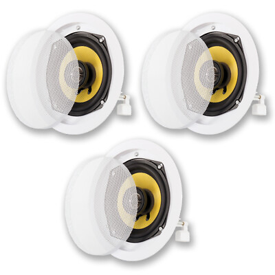 #ad Acoustic Audio HD 5 Flush Mount In Ceiling Speakers Home Theater 3 Pack $56.88