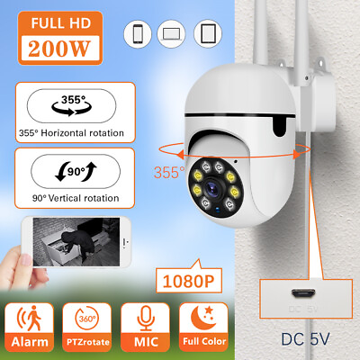 #ad Wireless Security Camera System Outdoor Home 5G Wifi Night Vision Cam 1080P HD $21.99