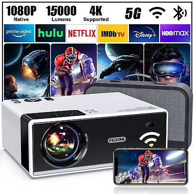 #ad WiFi 1080P TV Projector 4k Bluetooch LED Home Theater Movies Projector Cinema $117.99