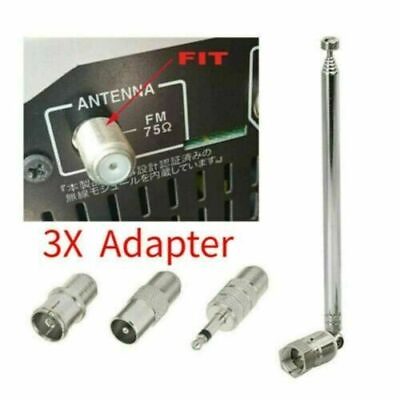 #ad For Bose Wave Radio FM F Type 750hm Telescopic Aerial Antenna W TV 3.5 Adapter $9.47