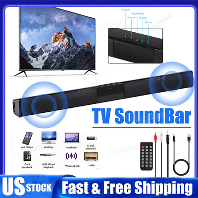 #ad #ad Bluetooth Sound Bar Surround 4 Speaker Wireless Subwoofer TV Home Theateramp;Remote $30.49