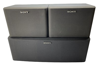 #ad Sony Speaker. Set SS U31 right left amp; SS CN62 center channel Wood Cabinets $29.72