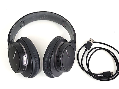#ad Sony Bluetooth Stereo Headset Over the Ear Headphones and USB Cable MDR ZX770BT $45.99