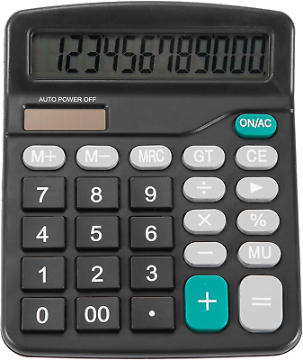 #ad 12 Digit Solar Cell Office School Home Calculator w Large Buttons amp; LCD Display $11.66
