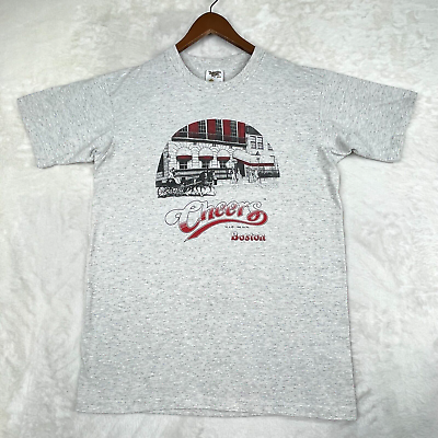 #ad Vintage 1996 Cheers Shirt Mens Large Gray Tennessee River Boston Bar Norm USA $18.00