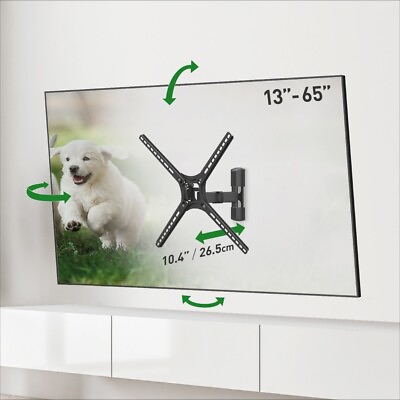 #ad Barkan 29 65 inch Full Motion TV Wall Mount Holds 88lbs Lifetime Warranty $28.90