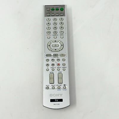 #ad SONY Silver TV Remote Control RM Y1109 Tested amp; Works $9.50