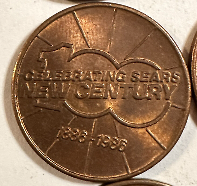 #ad One Sears 100 Year Token Actual Statue of Liberty Recycled Copper 1986 Coin 23mm $18.23