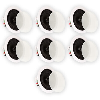 #ad Theater Solutions TS50C Flush Mount In Ceiling Speakers 2 Way 7 Speaker Set $140.99