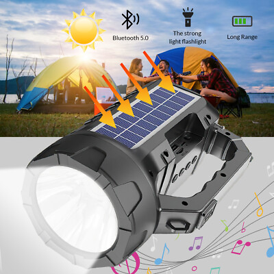 #ad Bluetooth Wireless Portable Speaker Solar Power Stereo Bass USB SD FM Radio LOUD $10.99