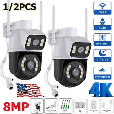 #ad Wireless Security Camera System Outdoor Home 5G Wifi Night Vision Cam 4MP4MP US $62.65