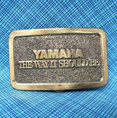 #ad Yamaha Sound Equipment Music Promo Belt Buckle Way It Should Be Vtg 80s .TWY238 $39.98