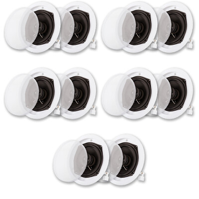 #ad Acoustic Audio R191 Flush Mount In Ceiling Speakers Home Theater 5 Pair Pack $188.88