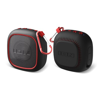 #ad ION Audio Magnet Rocker Portable Bluetooth Speaker 2 PackWater Resistant Black $35.89