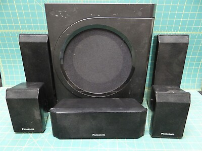 #ad Panasonic Surround Sound Speaker System 6 Piece SB HC760 SB HW60 $87.98