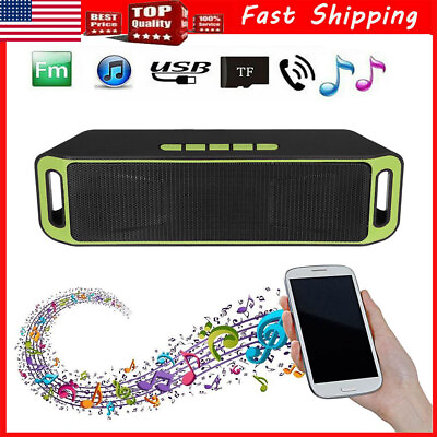 #ad Loud Wireless Bluetooth Speaker Waterproof Outdoor Stereo Bass USB TF FM Radio $11.95