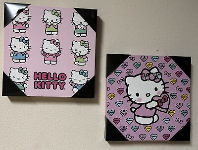 #ad hello kitty decor wall art home 2 Pieces $35.00