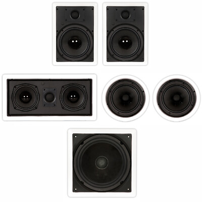 #ad Theater Solutions TST85 Flush Mount 5.1 Speaker Set 8quot; In Wall and Ceiling $255.99