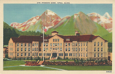 #ad Pioneer Home Sitka Alaska Early Linen Postcard Unused $12.00