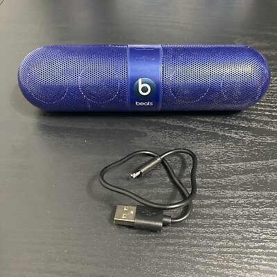 #ad Beats Dr. Dre Pill 2.0 B0513 Wireless Bluetooth System Speaker Blue For Parts $25.99
