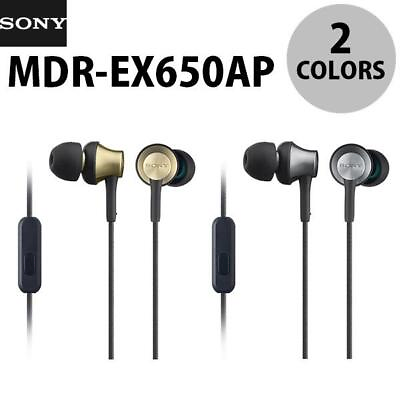 #ad Sony MDR EX650AP Closed Dynamic In Ear Headphones Mic Brass Brown NEW Japan $77.99