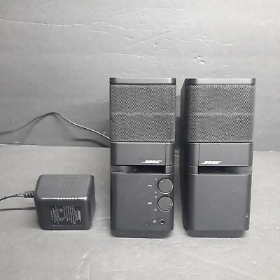 #ad Bose Mediamate Powered Computer Speakers Black w Power Supply $29.99