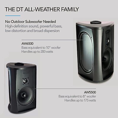 #ad Definitive AW6500 Each BK Outdoor Speaker $185.00