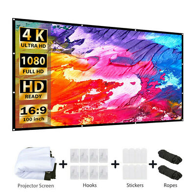 #ad VANKYO Foldable Projector Screen 16:9 HD Outdoor Home Cinema Theater 3D Movie $10.89