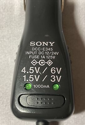 #ad Sony car charger DCC E345 12 24V Fuse 1A 125V $19.99