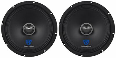 #ad 2 Rockville RXM88 8quot; 500w 8 Ohm Mid Range Drivers Speakers Made w Kevlar Cone $59.95