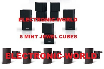 #ad 5 MINT Bose Jewel Premium Double Cube Black Speakers amp; Wall Mounts Surround $449.99