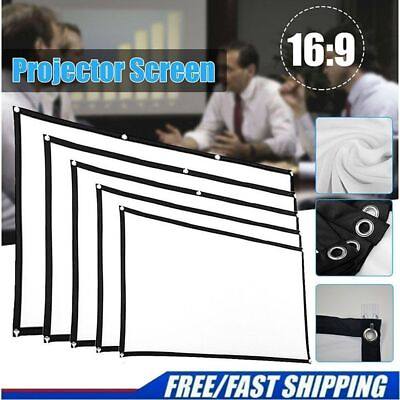 #ad 16:9 Portable Foldable Projector Screen HD Home Theater Outdoor Camping 3D Movie $11.49