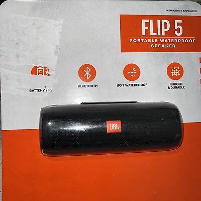 #ad JBL FLIP 5 Waterproof Portable Bluetooth Speaker Black $75.99