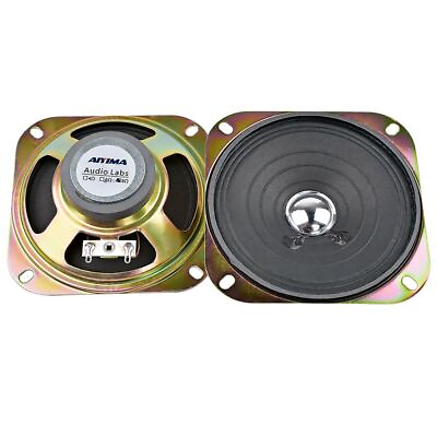 #ad 2Pcs Portable Audio Speaker 4 Inch Full Range Music Player Home System DIY Parts $38.99
