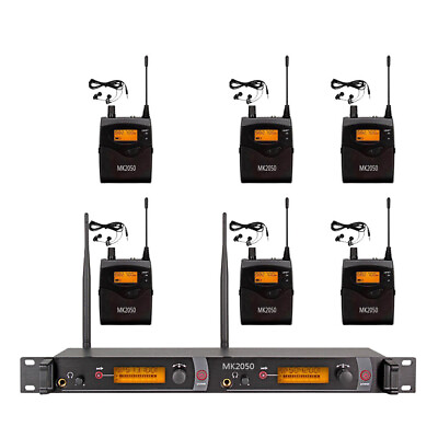 #ad Wireless In Ear Monitor System 6 Receivers Pro Audio 2 channel Stage Studio DJ M $299.00