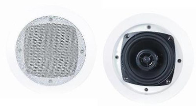 #ad #ad NEW 2 4quot; Ceiling In wall Speakers.Home Stereo Pair.8ohm.Commercial.6.75quot; frame $39.00