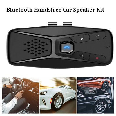 #ad Wireless Bluetooth Car Kit Hands Free Speakerphone Speaker Phone Sun Visor Clip $14.96
