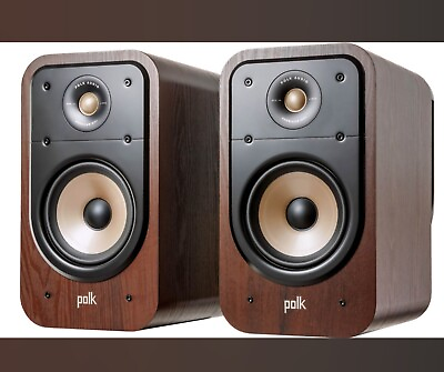 #ad Polk Audio ES20 Signature Elite Bookshelf Brown Speaker 2 Pair Box $350.00