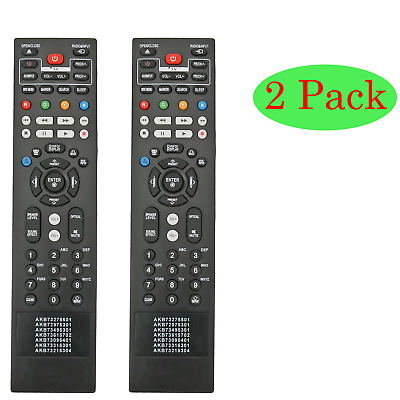#ad 2 Pack Remote AKB73615702 For LG BLU RAY Home Theater System BP620 BP620N BP520 $9.99