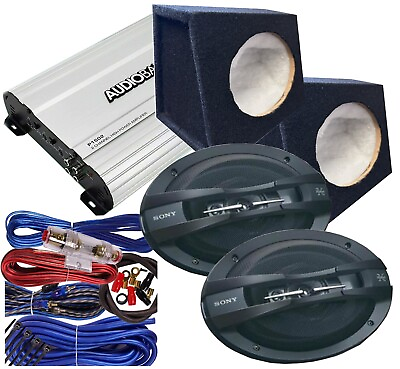 #ad SONY XS GTF6938 6x 9quot; Car Speakers 1500W Amplifier 2x S2 Car Speaker Box Kit $174.99
