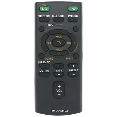#ad RM ANU192 Replace Remote Control Fit for Sony Sound Bar HT CT60BT SA CT60BT $6.99