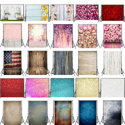#ad Flower Glitter Texture Retro Plank Photography Background Studio Backdrops Vinyl $11.66