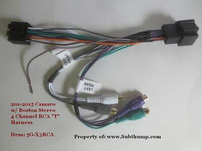 #ad RCA Output T Harness for 2010 2015 Camaro With Boston Acoustic Sound System $69.00