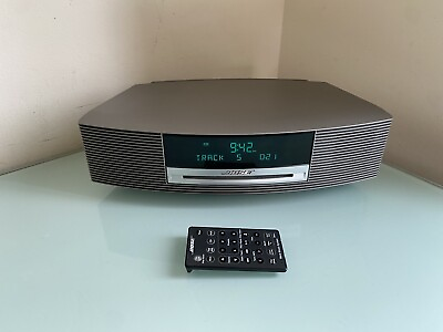 #ad Bose Wave Radio amp; CD System With Remote Made in USA Titanium Silver $349.00