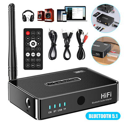 #ad Bluetooth 5.1 Transmitter Receiver Long Range For TV Home Stereo Audio Adapter. $20.99
