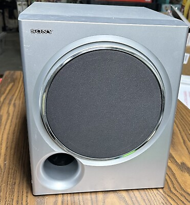 #ad Sony Subwoofer Silver SS WMSP67 Home Theater Bass Speaker Tested Working Great $24.75